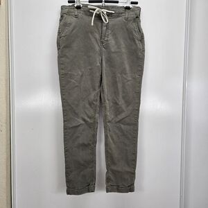 Paige Army Green Jeans Size 29 Christy Cropped Chino Joggers Elastic Waist Pants